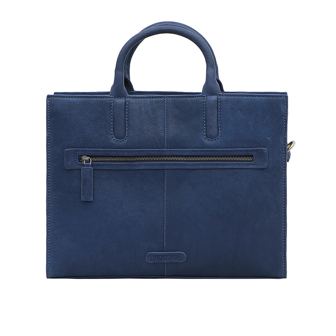 Navigli 03 Blue Leather  Laptop Bag - Image 4