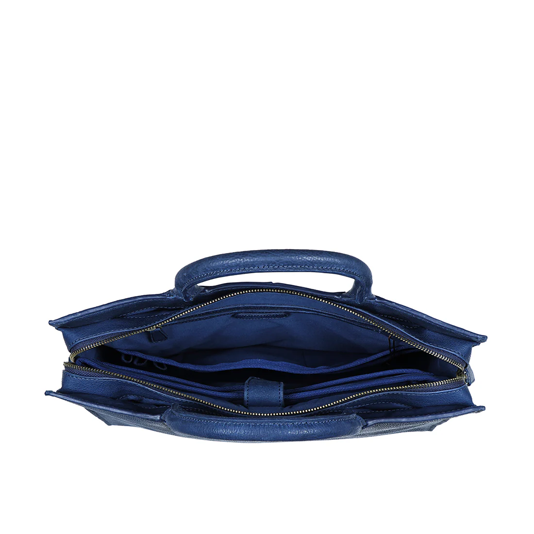 Navigli 03 Blue Leather  Laptop Bag - Image 6