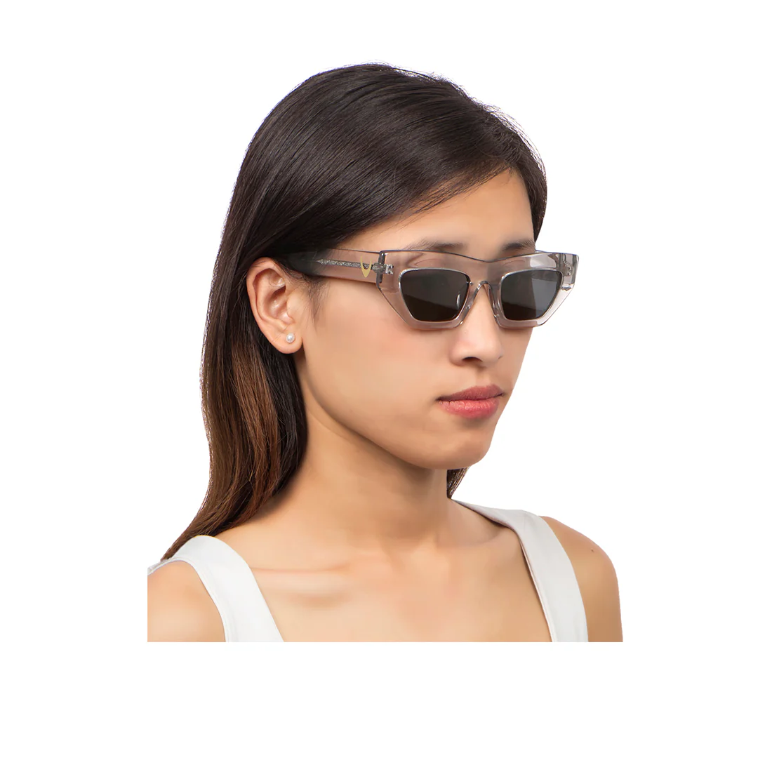 Newport Women's Grey Geometric Sunglasses - Image 2