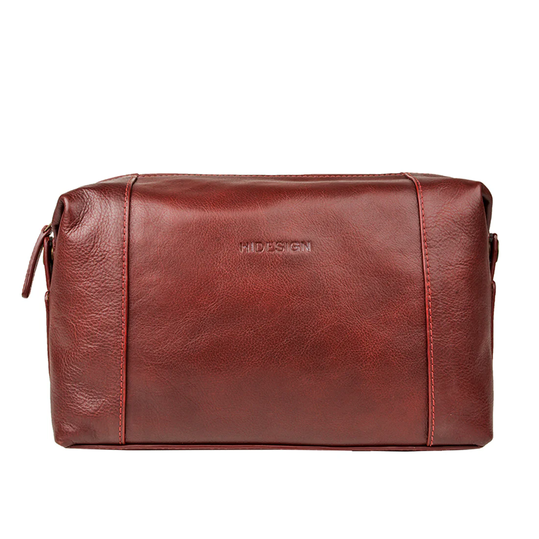 Nicholson 03 Red Leather Wash Bag