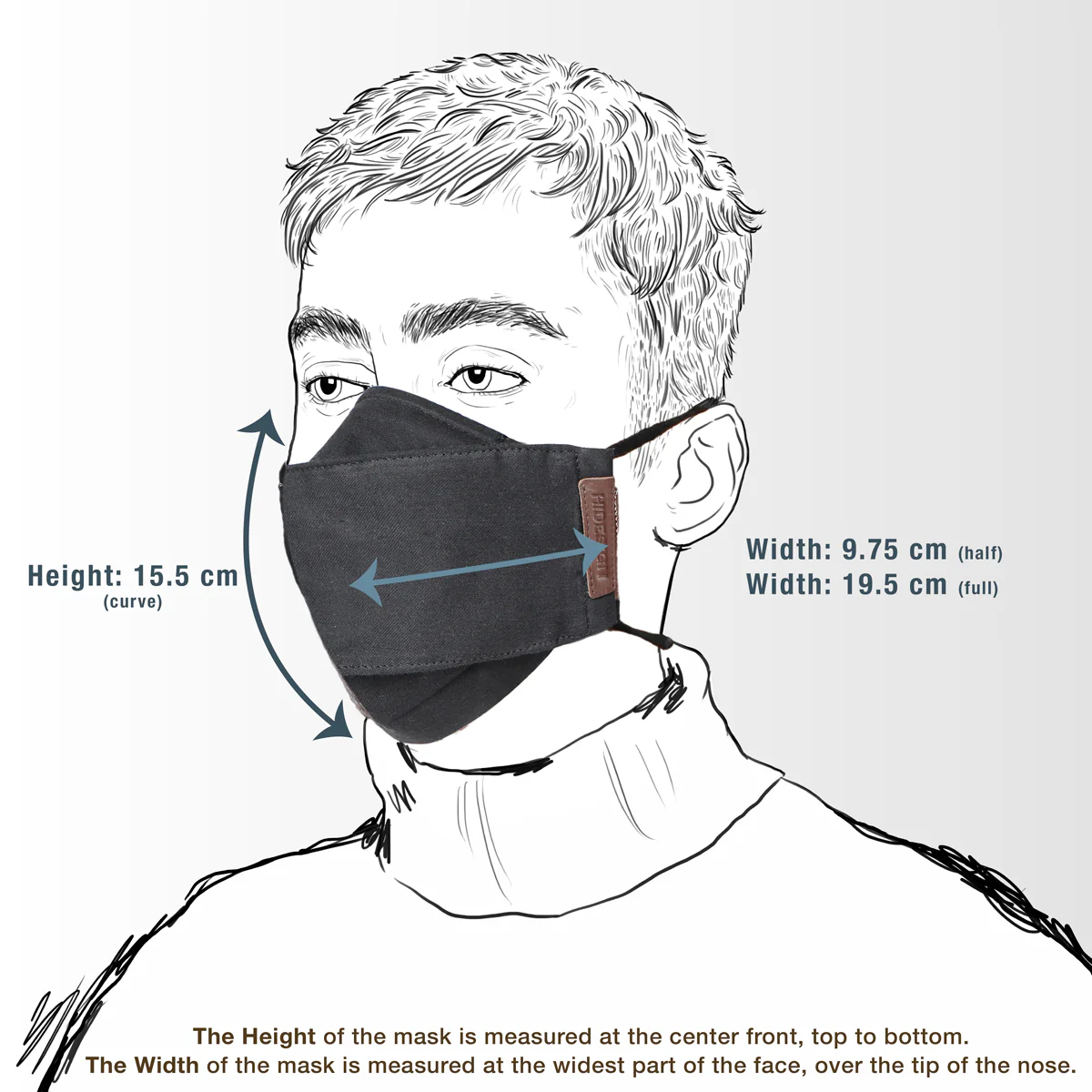 Ninja Black Leather Face Mask - Image 7