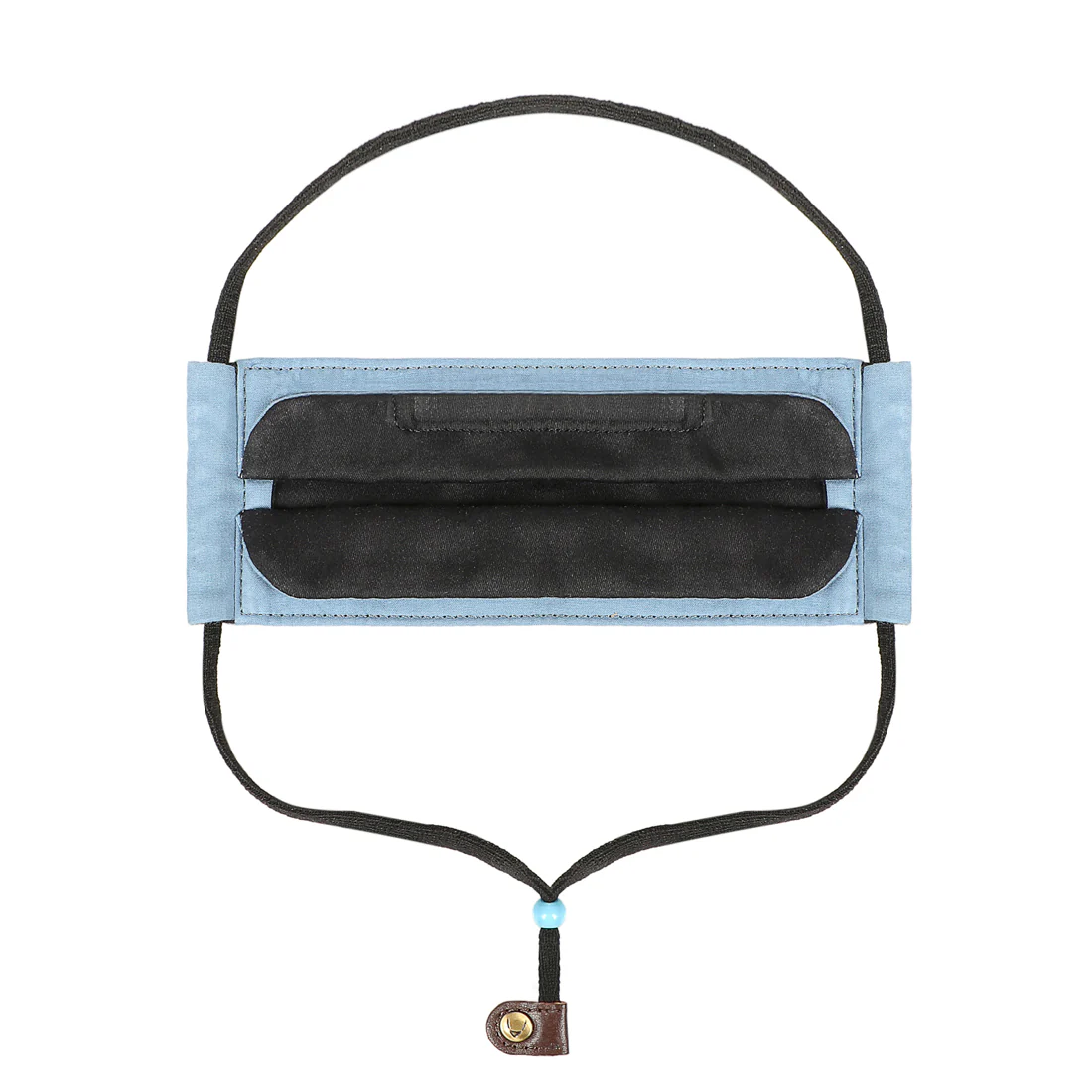 Ninja Blue Leather Face Mask - Image 3