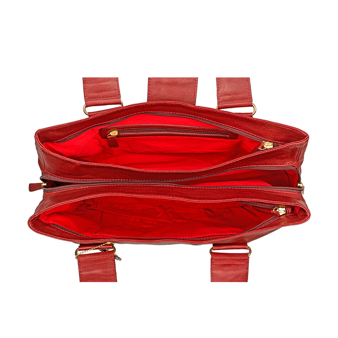 Nolan 1416 Red Leather Tote Bag - Image 4