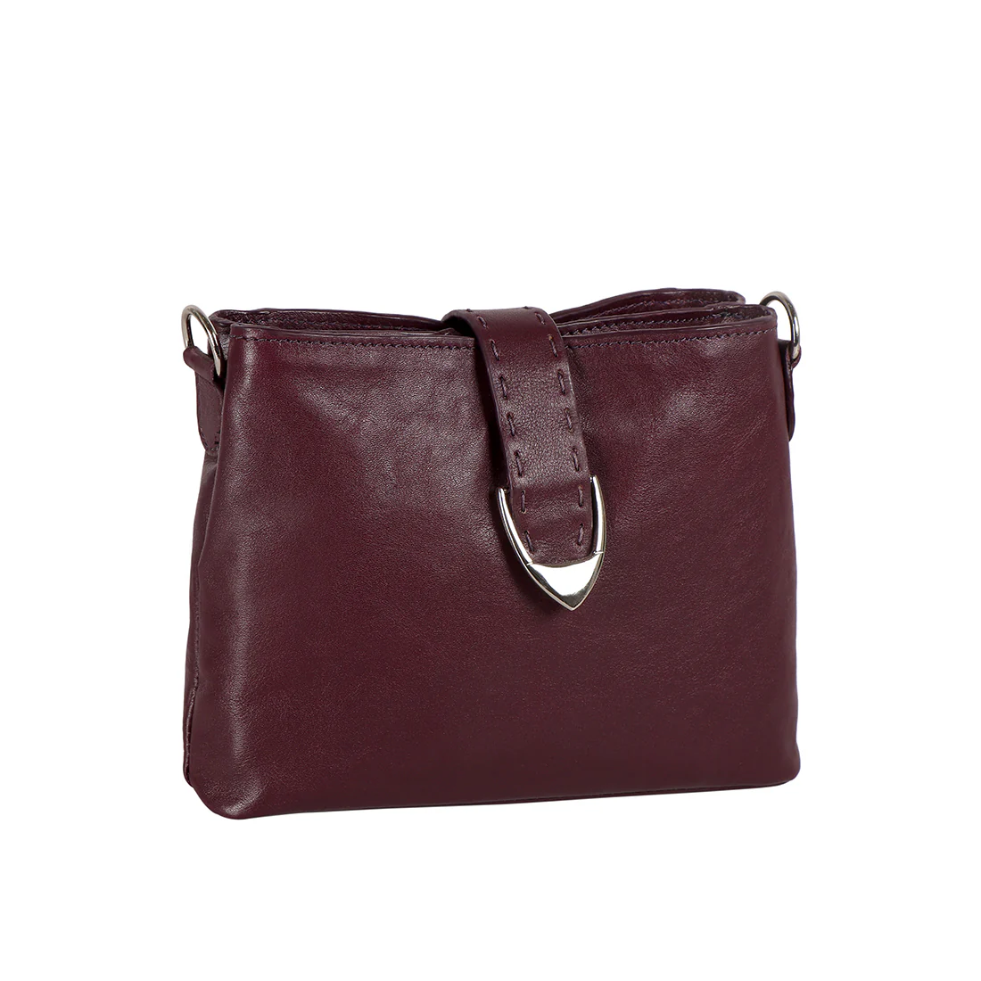 Norah W1 Purple Leather Sling Wallet - Image 2