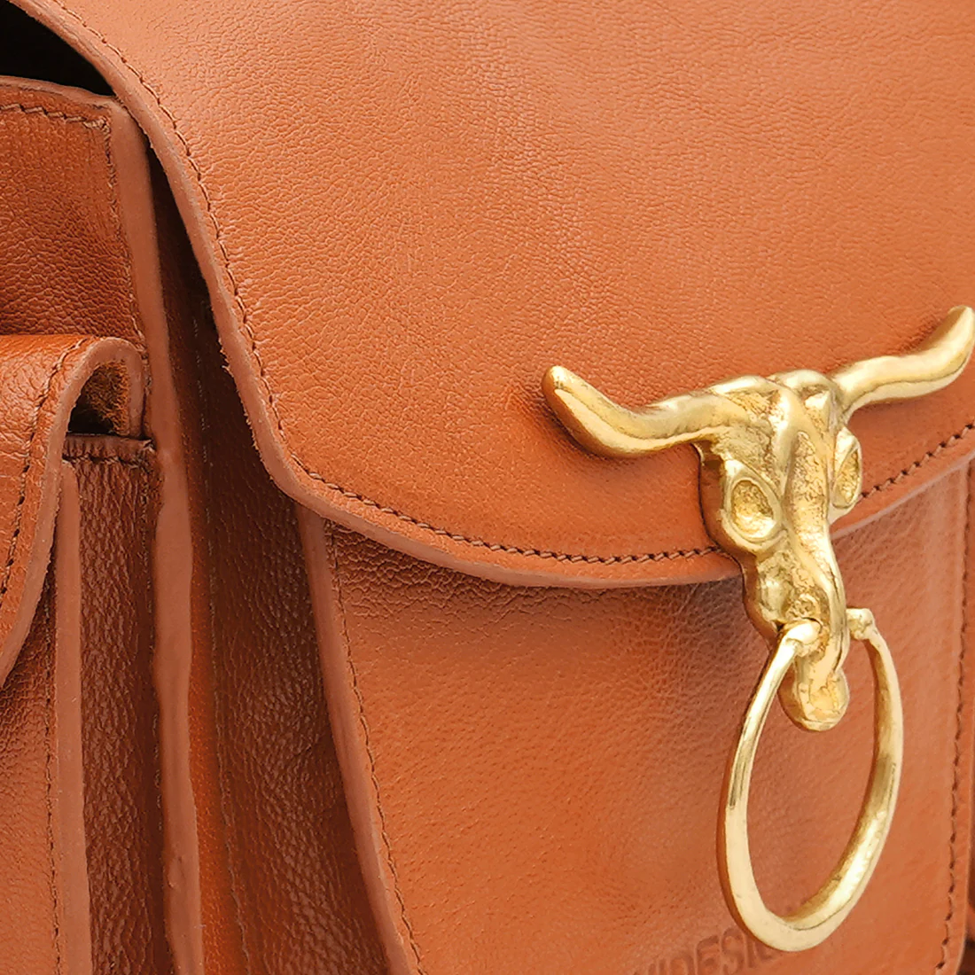 Oklahoma 01 Tan Leather Sling Bag - Image 5