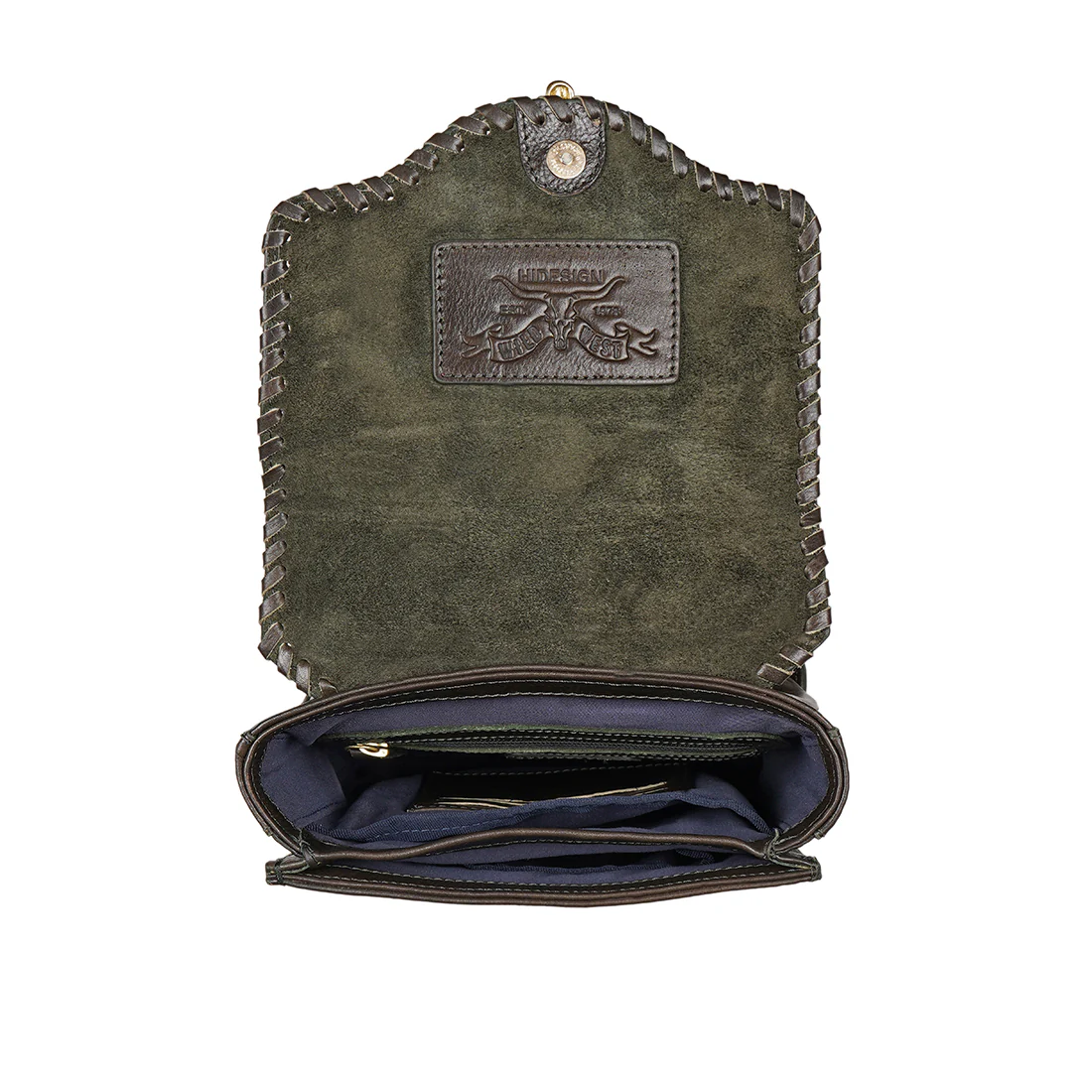 Oklahoma 03 Green Leather Backpack - Image 6