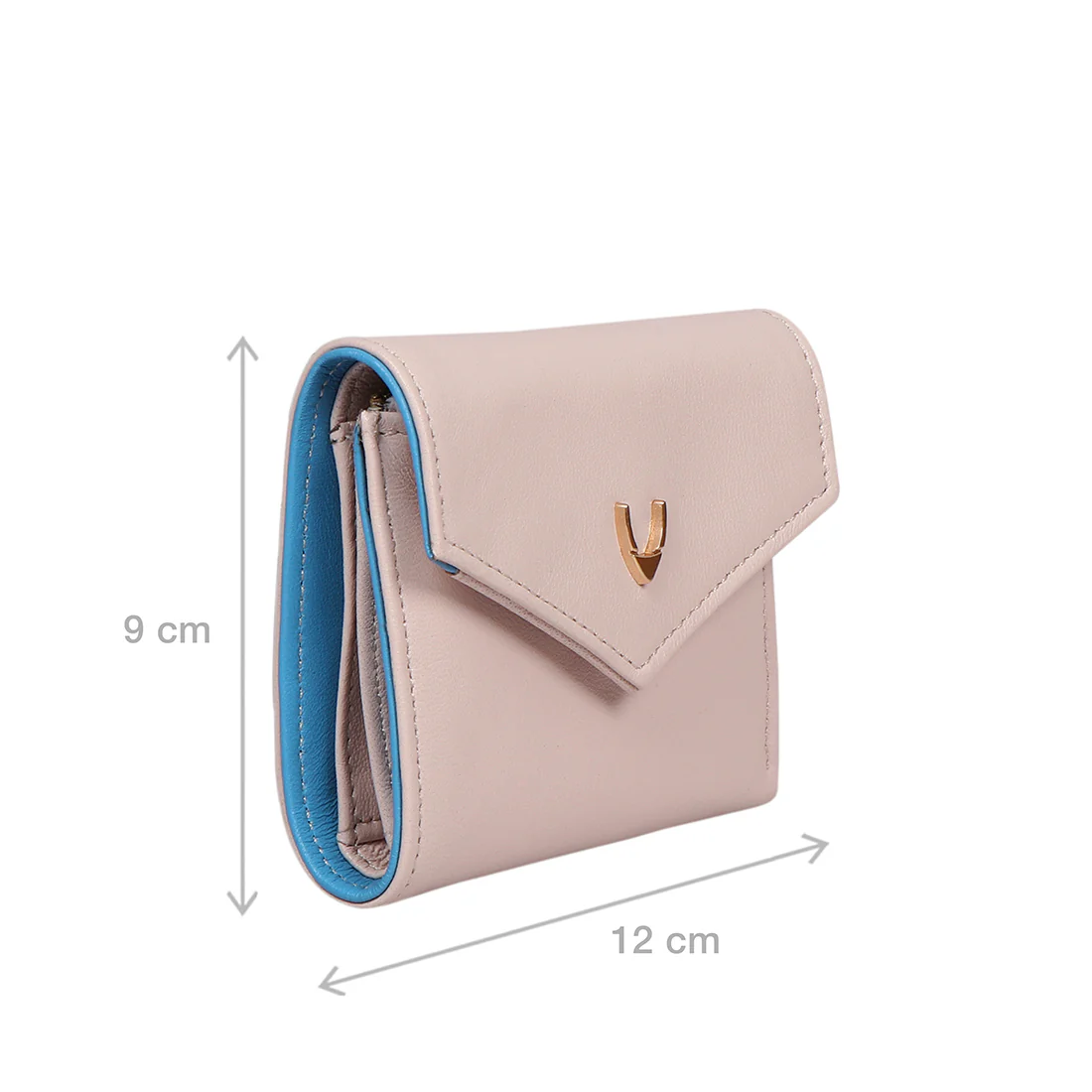 Oona W1 Beige Leather Trifold Wallet - Image 4