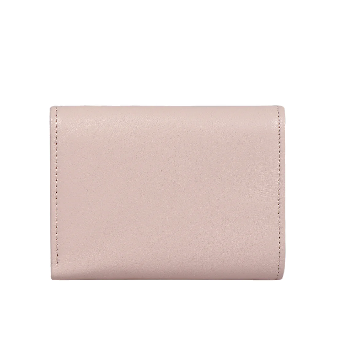 Oona W1 Beige Leather Trifold Wallet - Image 8