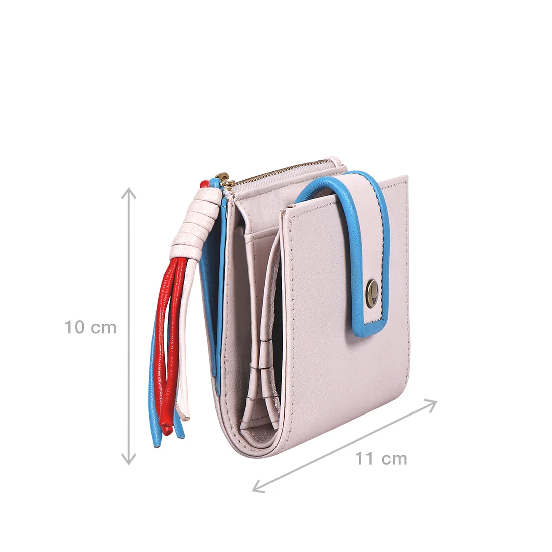 Oona W3 Beige Leather Bi-Fold Wallet - Image 4