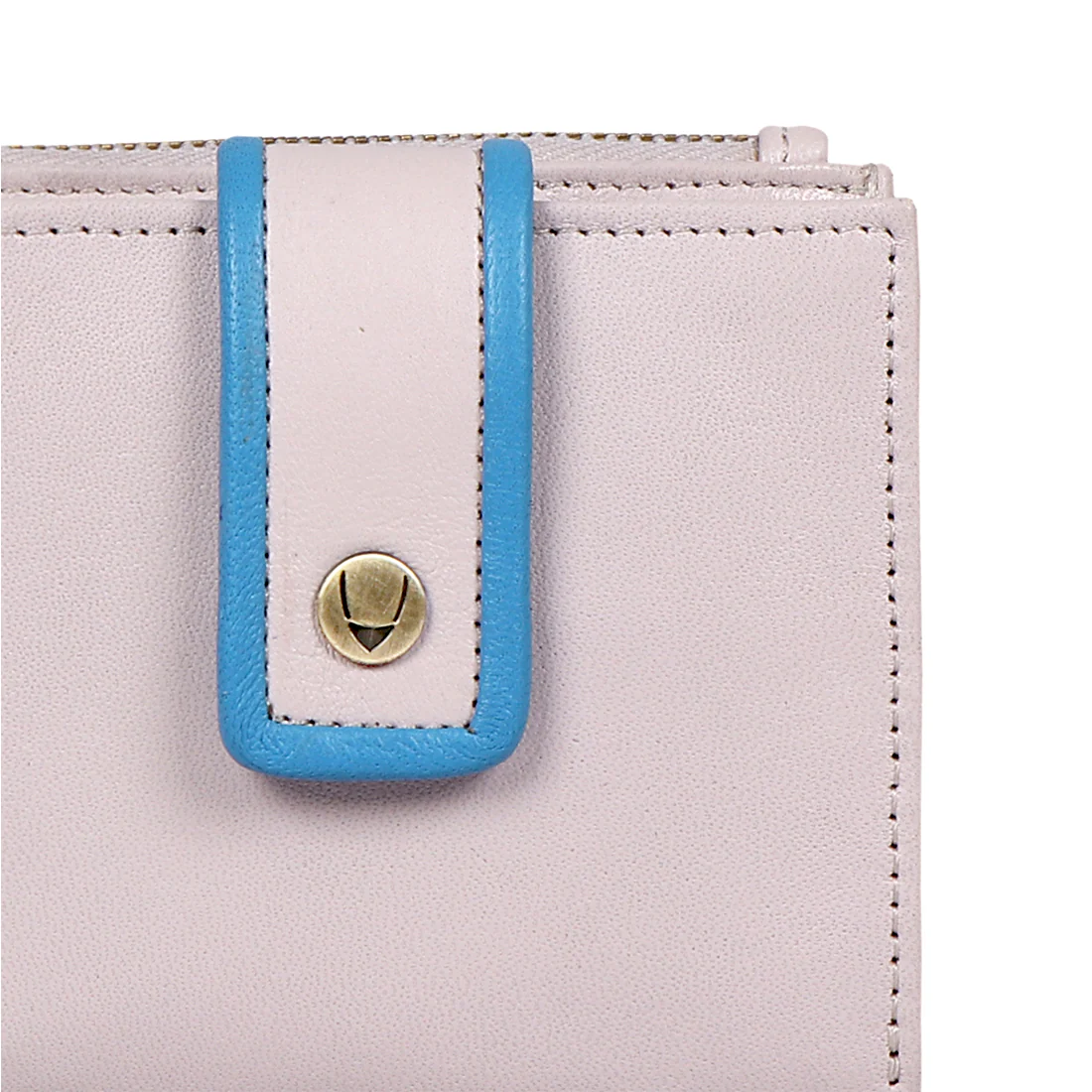 Oona W3 Beige Leather Bi-Fold Wallet - Image 9
