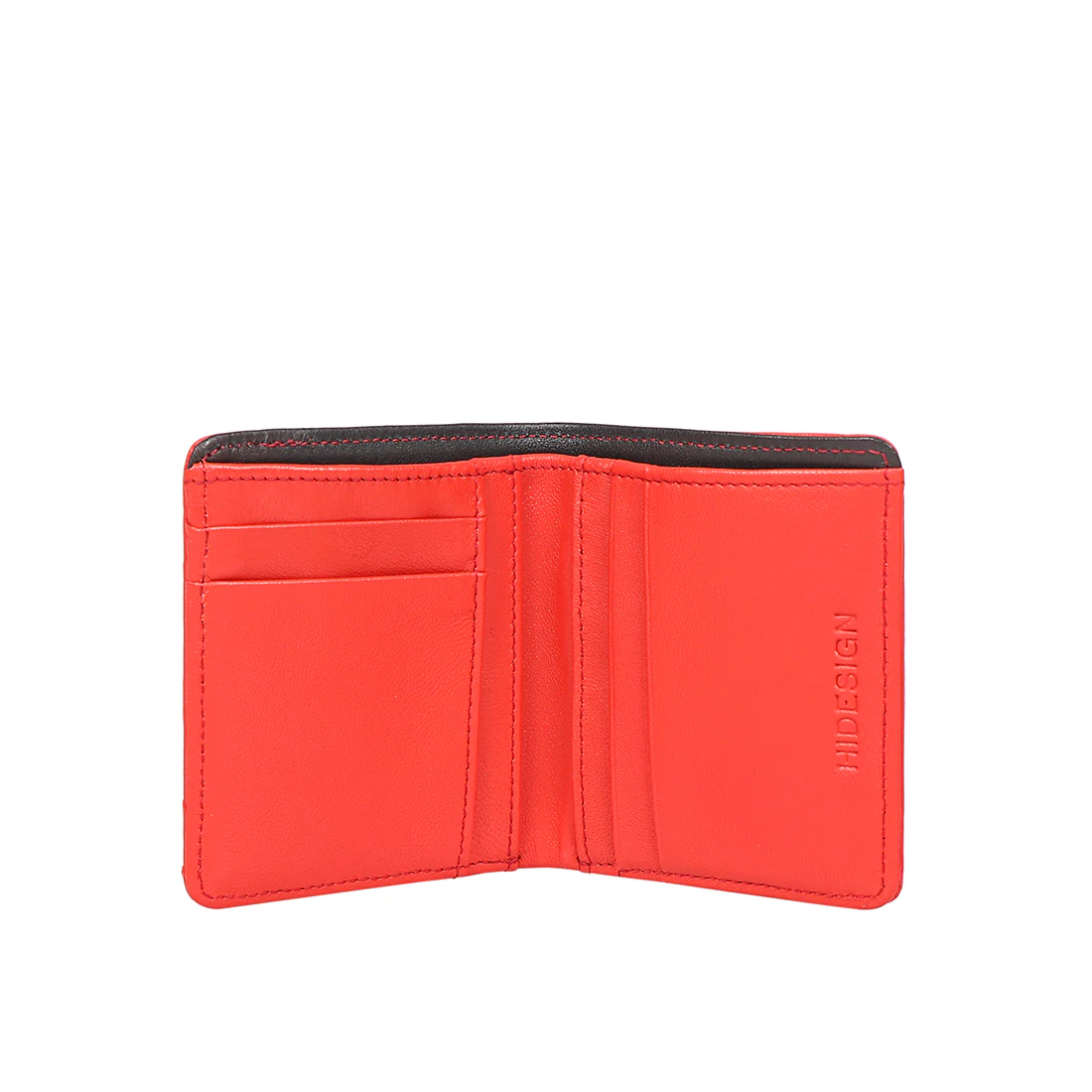 Oona W4 Red Leather Bi-Fold Wallet - Image 5