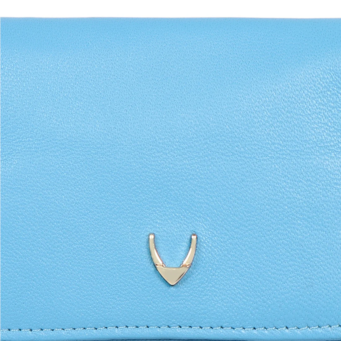 Oona W5 Blue Leather Trifold Wallet - Image 7