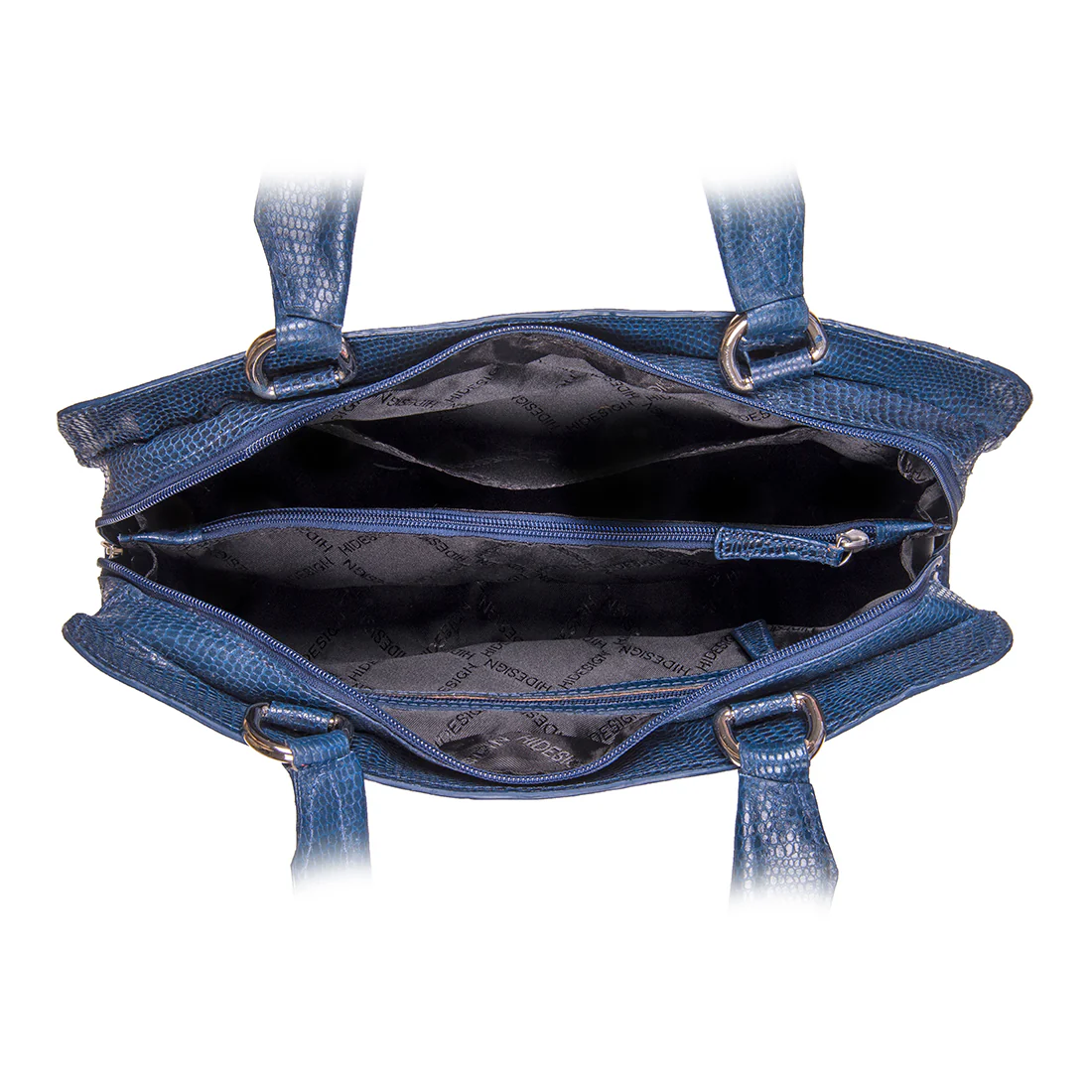 Orsay 03 Blue Leather Tote Bag - Image 4