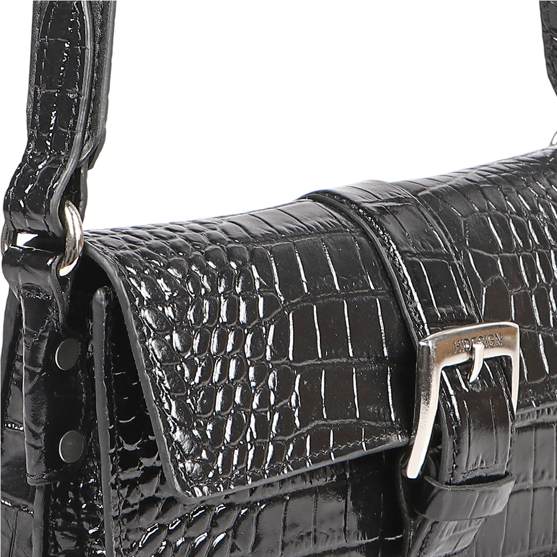 Oxford 02 Black Leather Shoulder Bag - Image 4