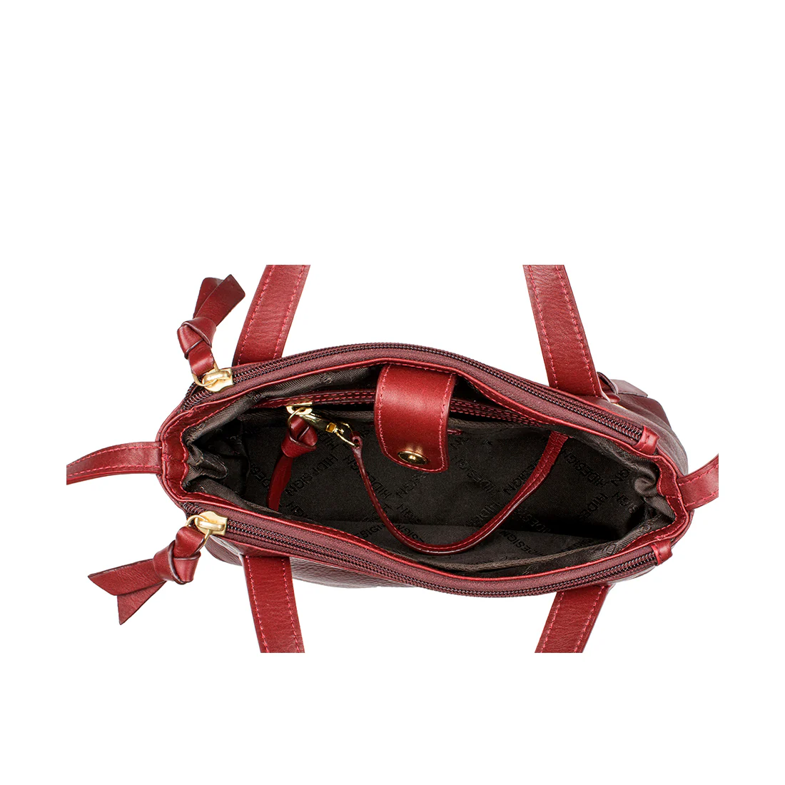 Paloma 02 Red Leather Satchel - Image 4