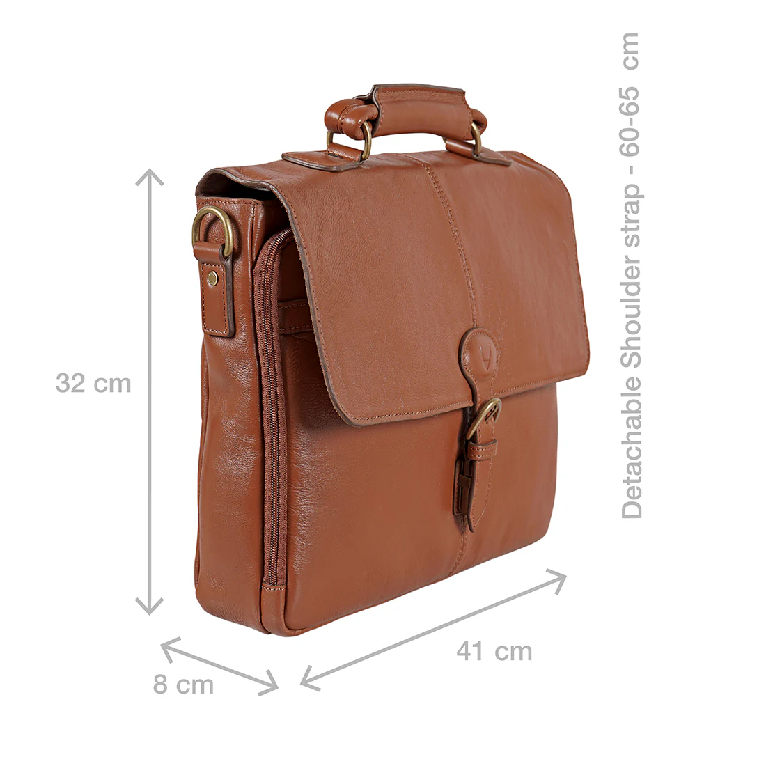 Parker 01 Tan Leather Briefcase - Image 2
