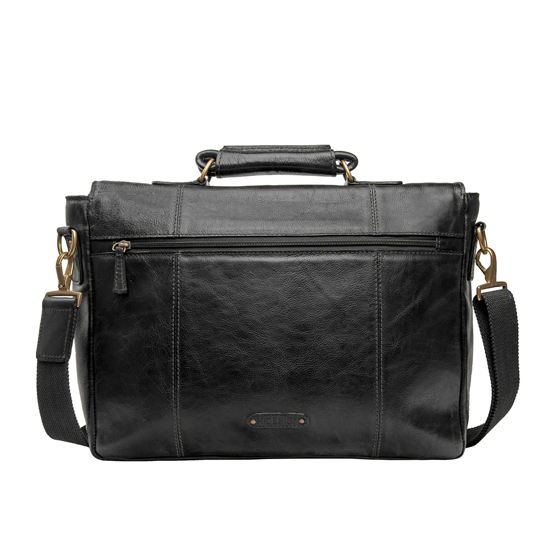 Parker 02 Black Leather Briefcase - Image 4