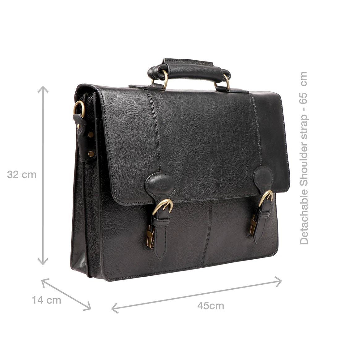 Parker 03 Black Leather Briefcase - Image 3
