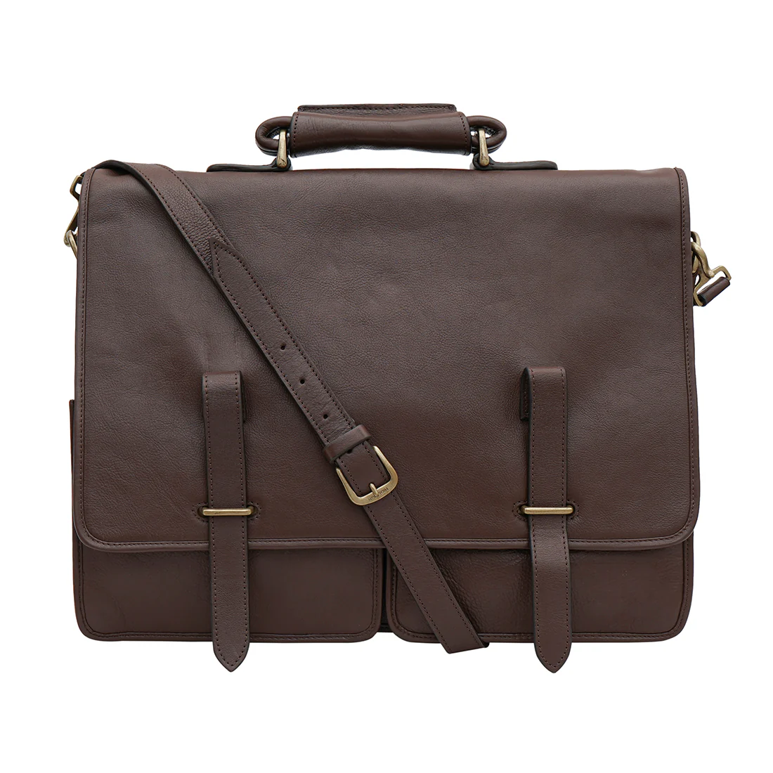 Parma Brown Leather Briefcase