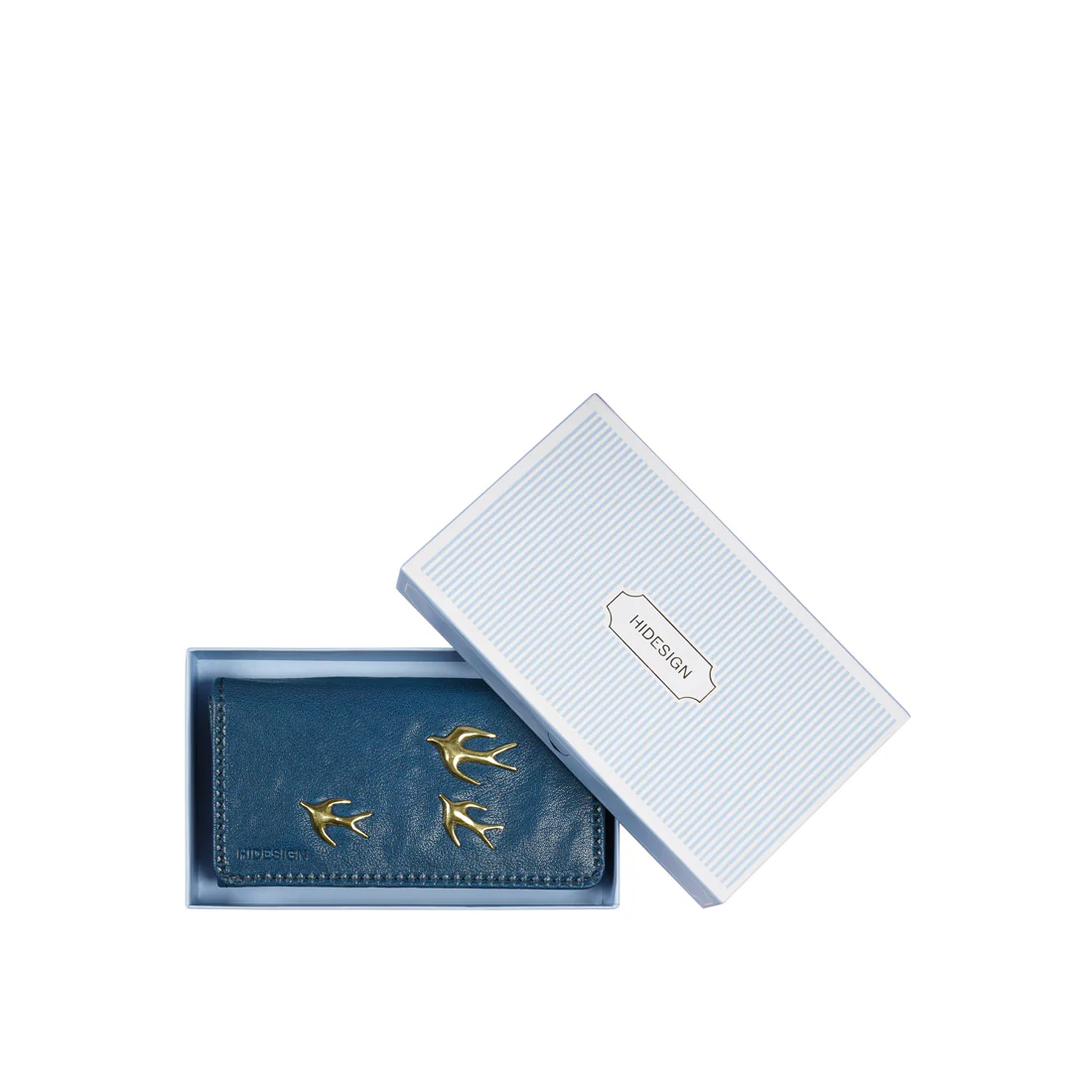 Parrot W1 Blue Leather Bi-Fold Wallet - Image 7