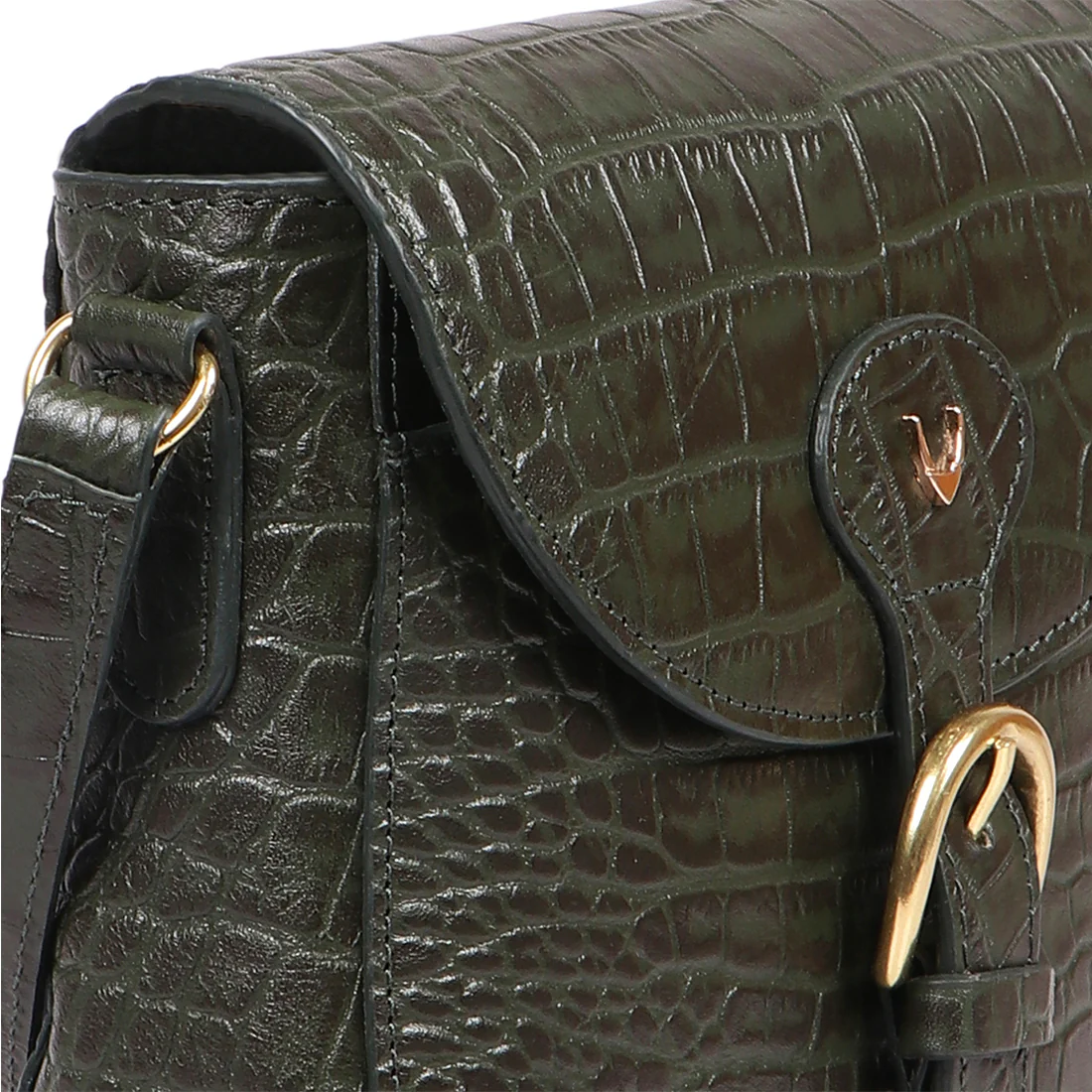 Paula 01 Green Leather Crossbody - Image 5