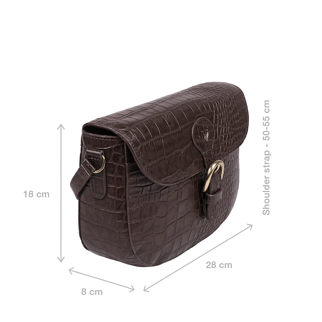 Paula 02 Brown Leather Crossbody - Image 3