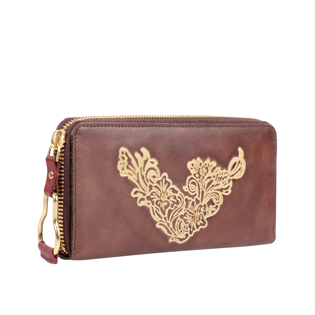 Pearl Hart W1  Brown Leather Zip Around Wallet - Image 3