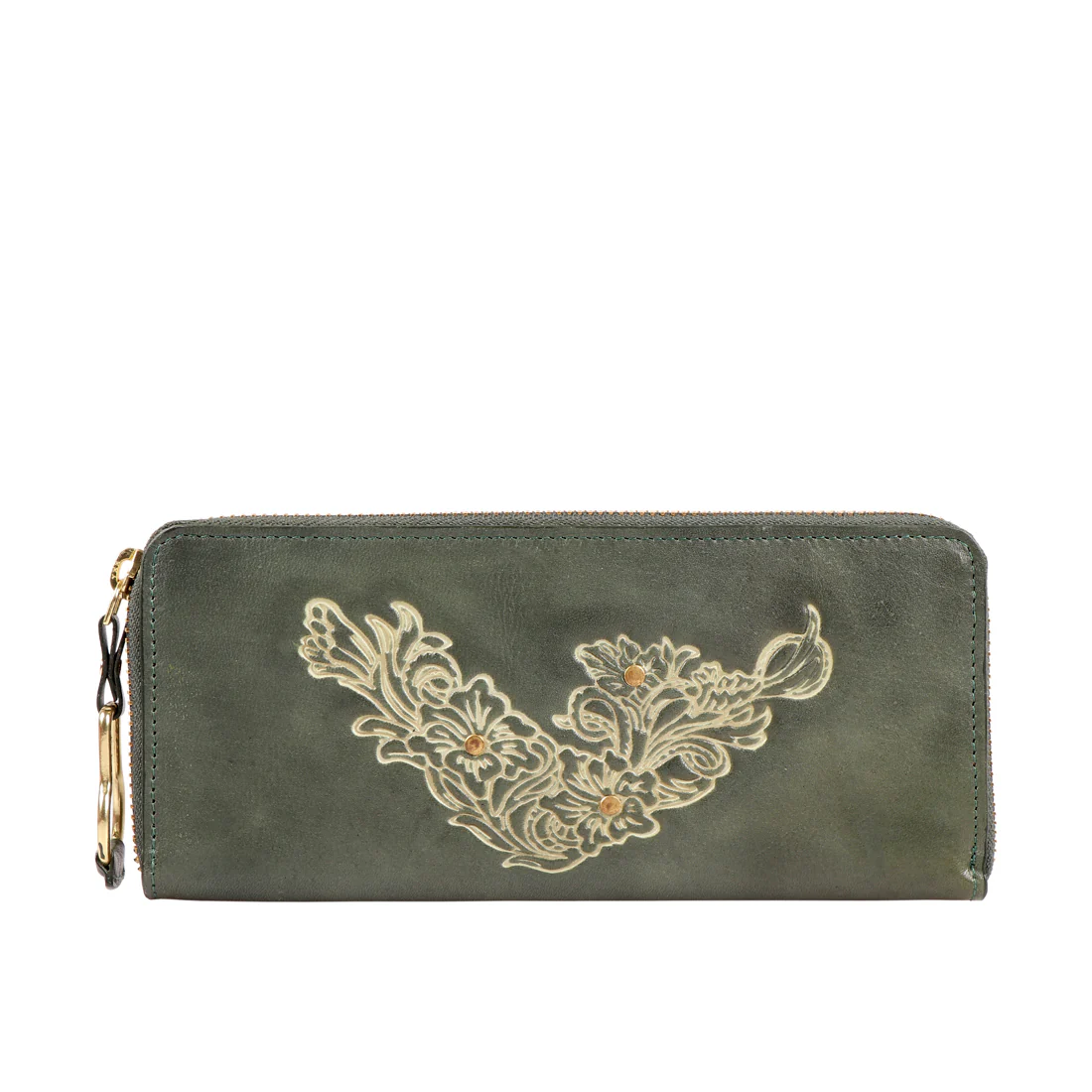 Pearl Hart W1 Green Leather Zip Around Wallet - Image 2