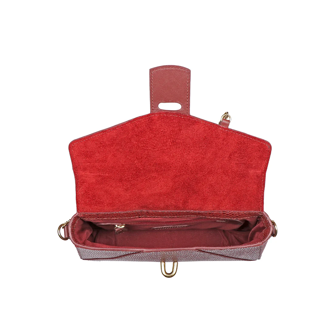 Peggy 02 Red Leather Sling Bag - Image 6