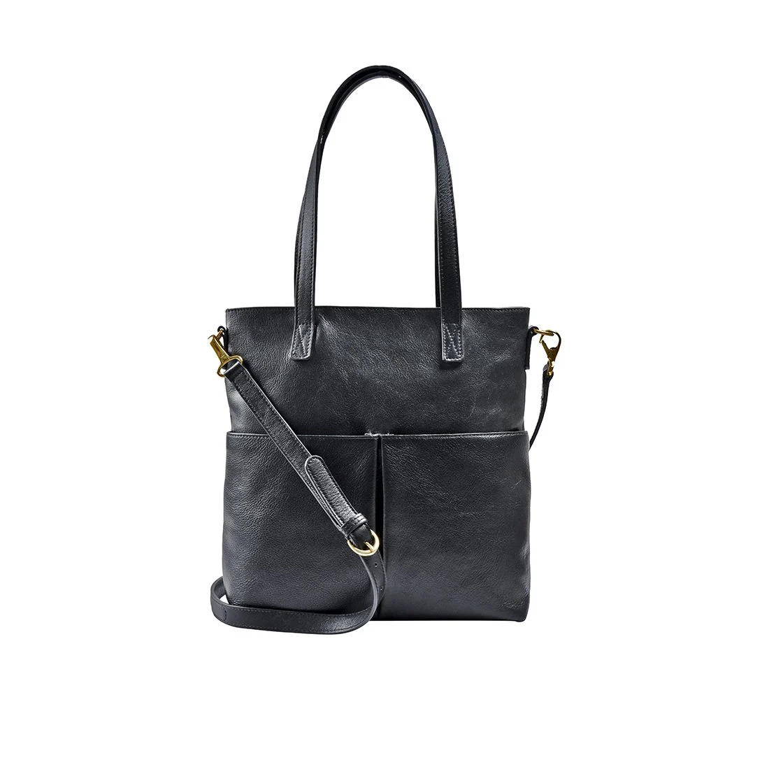 Pepper 01 Black Leather Satchel - Image 2