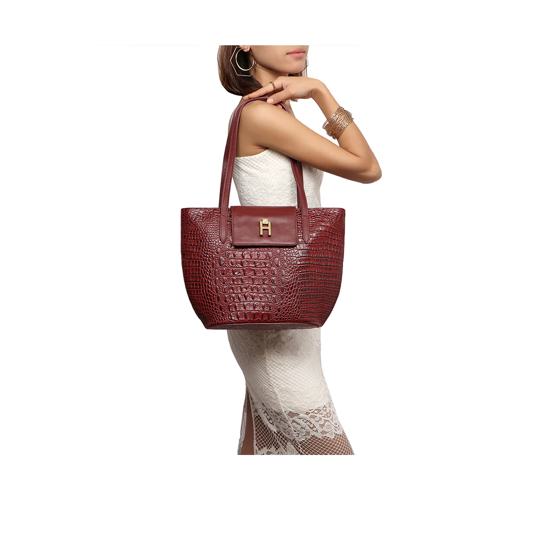 Peru 03 Marsala Leather Tote Bag - Image 2