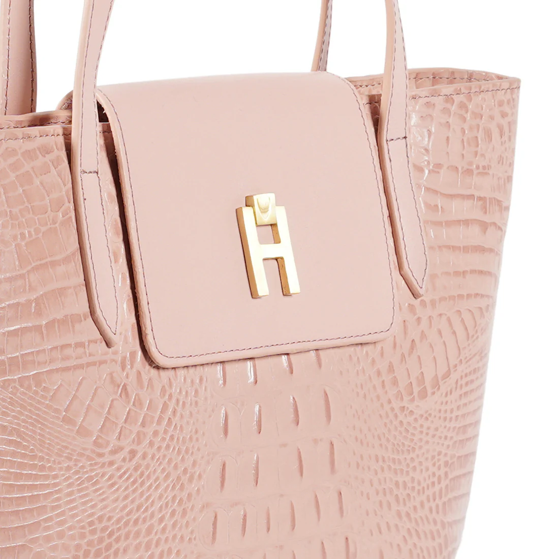 Peru 03 Pink Leather Tote Bag - Image 4