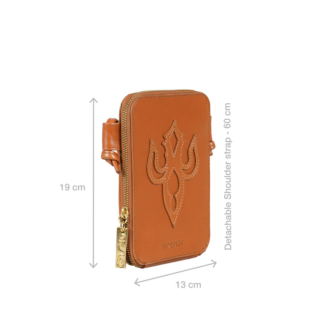 Peyote W2 Orange Leather Sling Wallet - Image 4