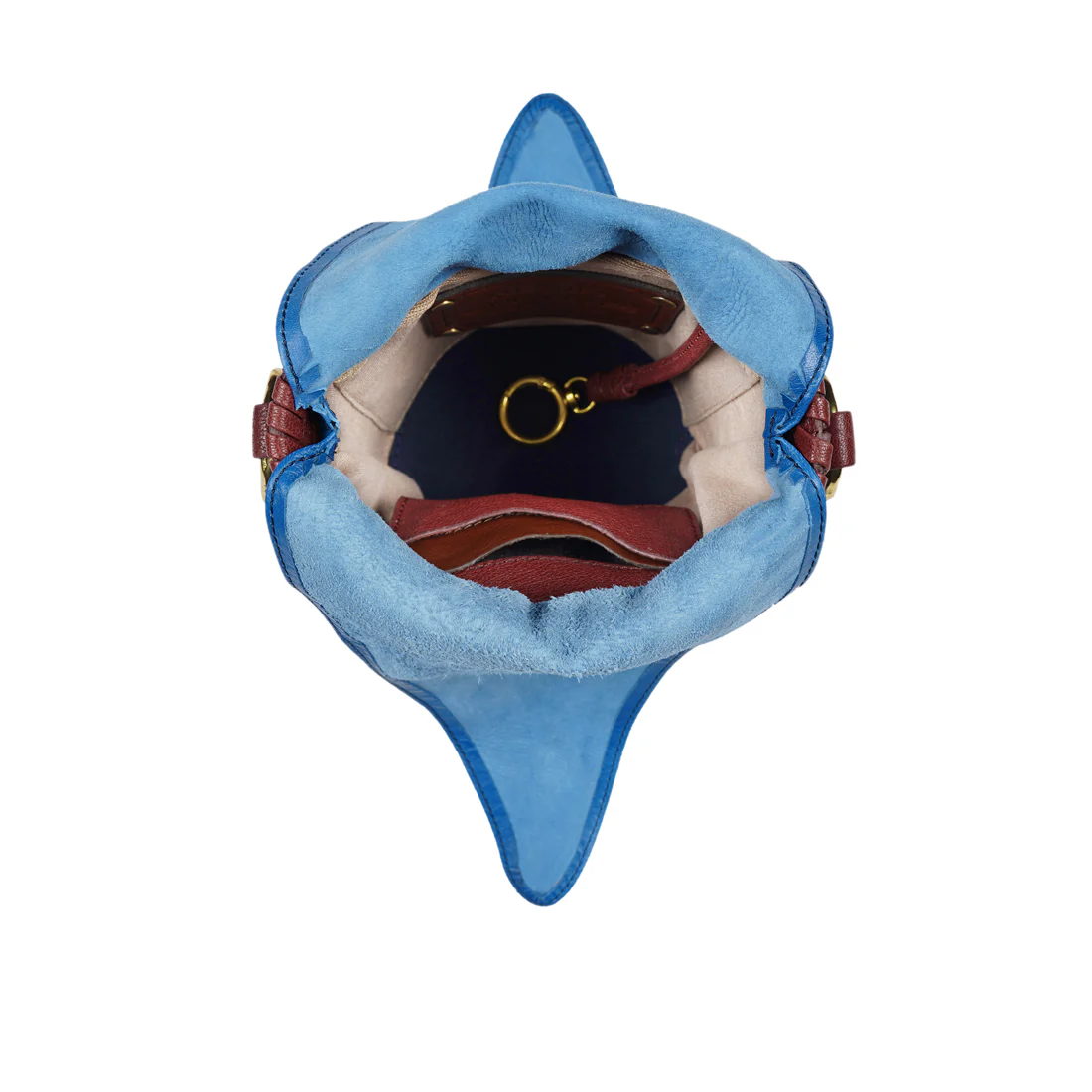 Pharaoh 01 Red Leather Bucket Bag - Image 6