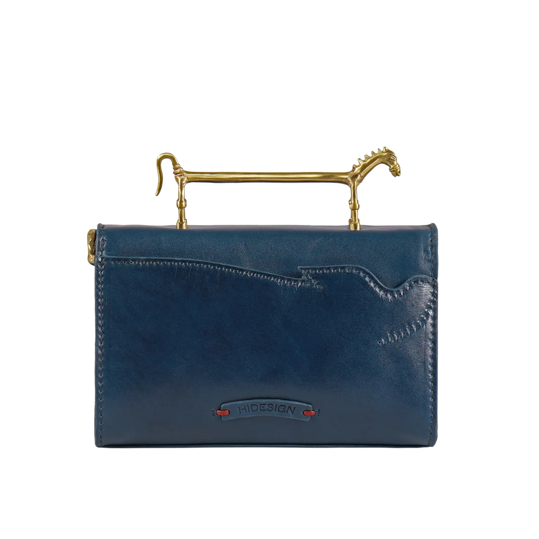 Pharaoh  03 Blue Leather Sling Bag - Image 4