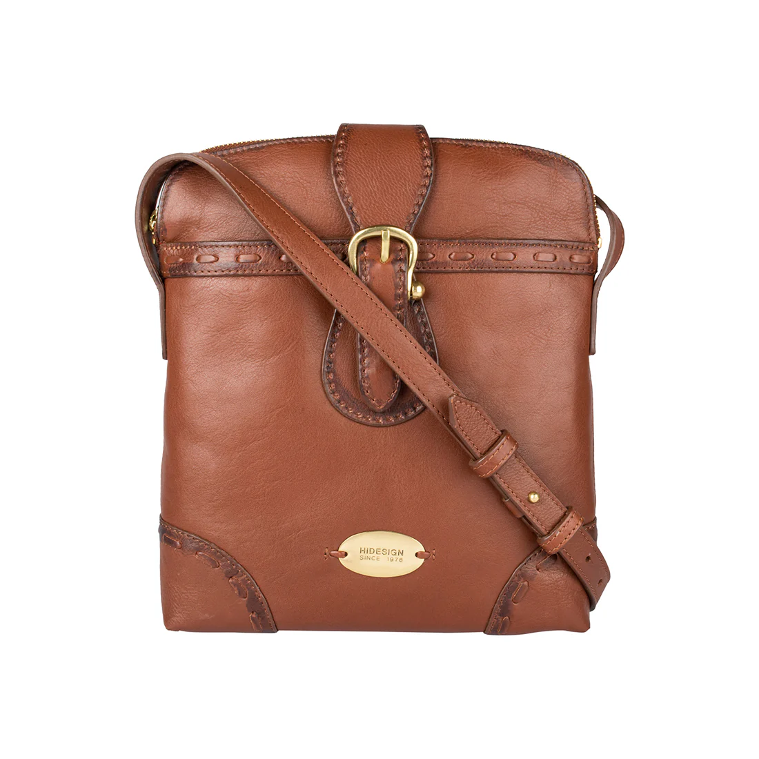 Pheme 03 Tan Leather Crossbody