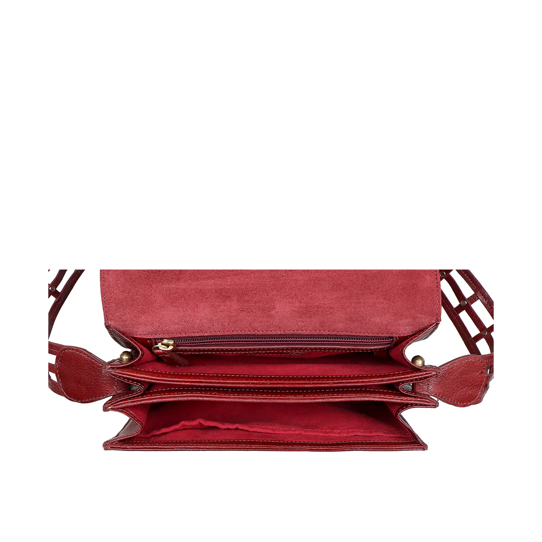 Phoenix 01 Red Leather Shoulder Bag - Image 5
