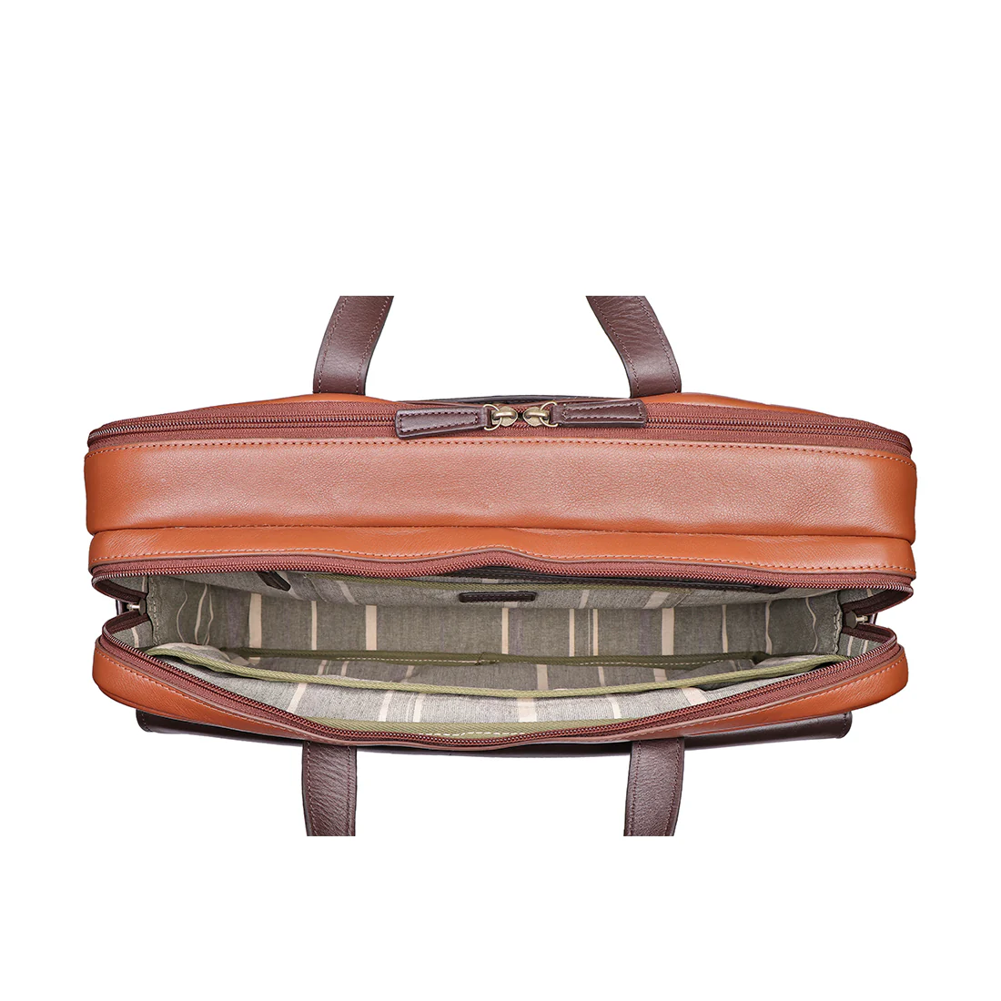 Portobello 02 Tan Leather  Briefcase - Image 5