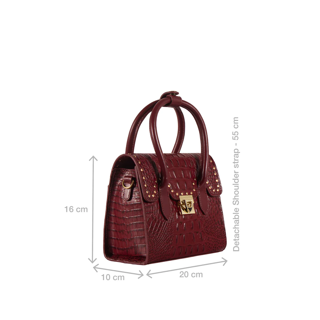 Punk 01 Marsala Leather Satchel - Image 4