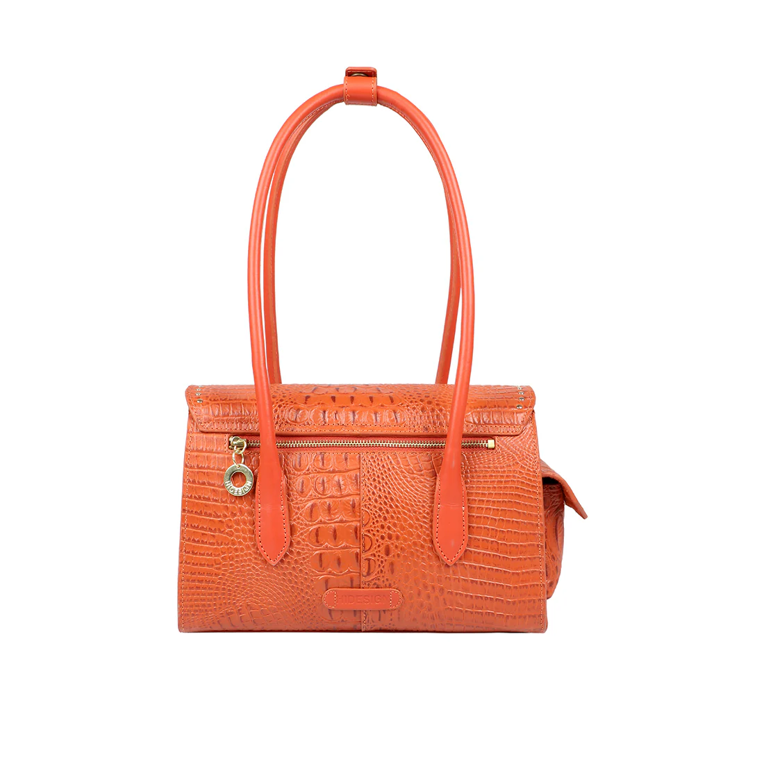 Punk 02 Orange Leather Shoulder Bag - Image 3