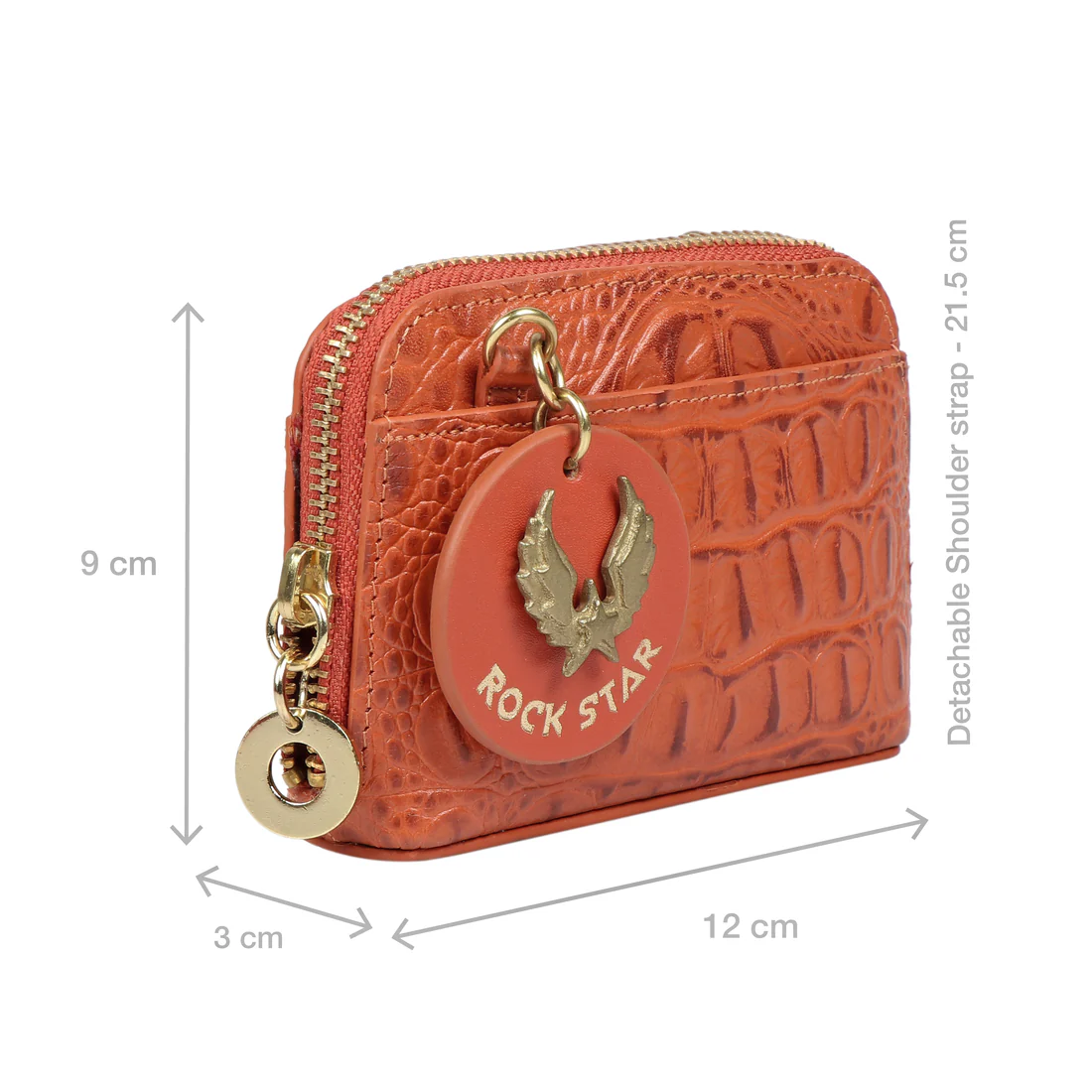 Punk W2 Orange Leather Micro Bag - Image 3