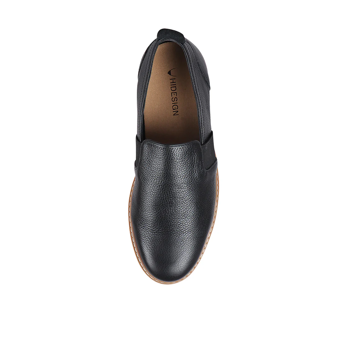 Quebec Men's Brown Leather Slip On Shoes - Image 5