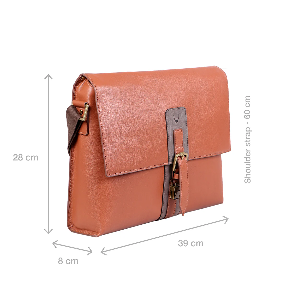 Regent 02 Tan Leather  Messenger Bag - Image 2