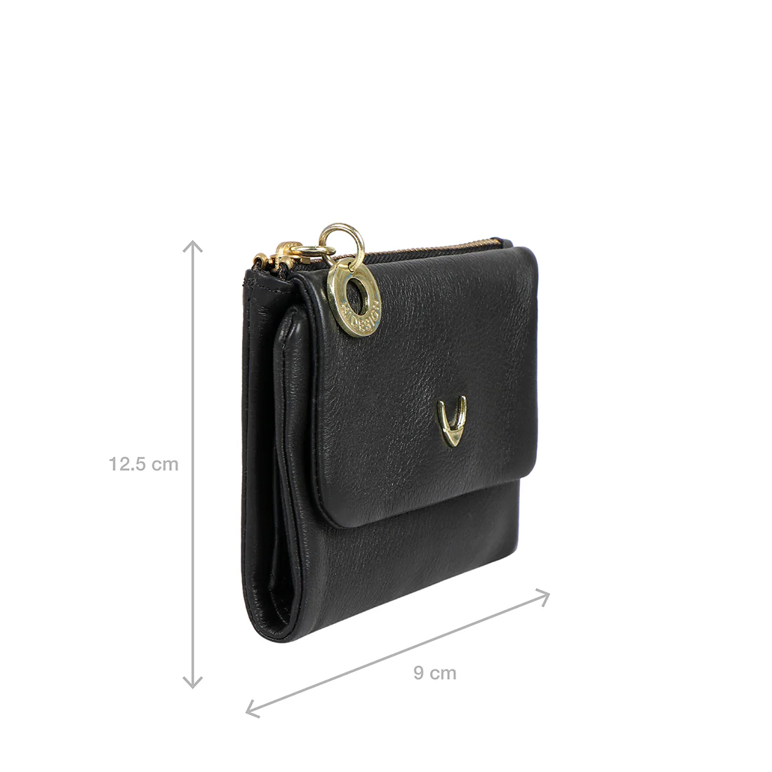 Rennes Black Leather Trifold Wallet - Image 3