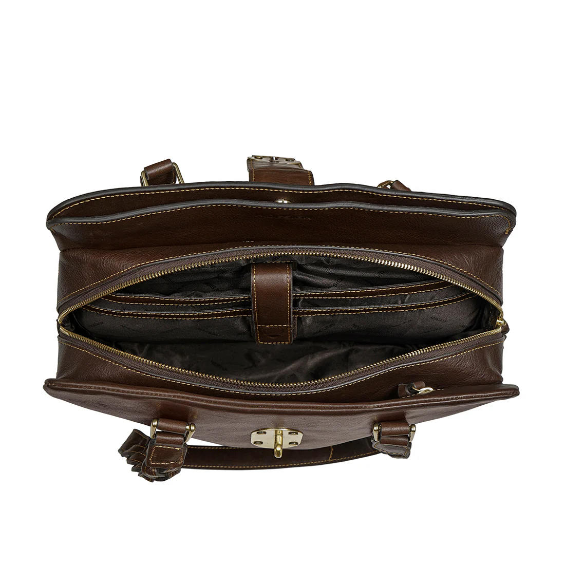 Resort 02 Brown Leather Shoulder Bag - Image 6