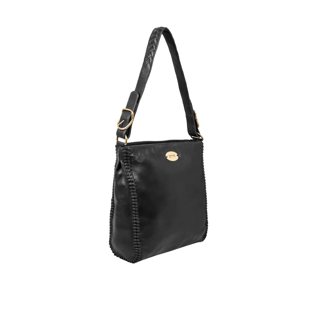 Rhubarb 01 Black Leather Shoulder Bag - Image 2