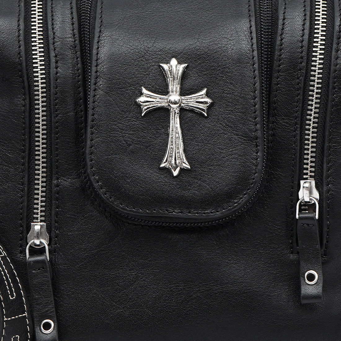 Rin Rin - 01 Black Leather Shoulder Bag - Image 6