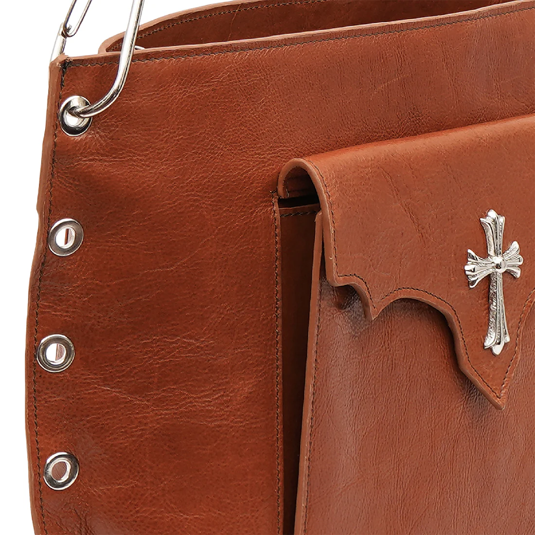 Rin Rin - 03 Brown Leather Tote Bag - Image 5