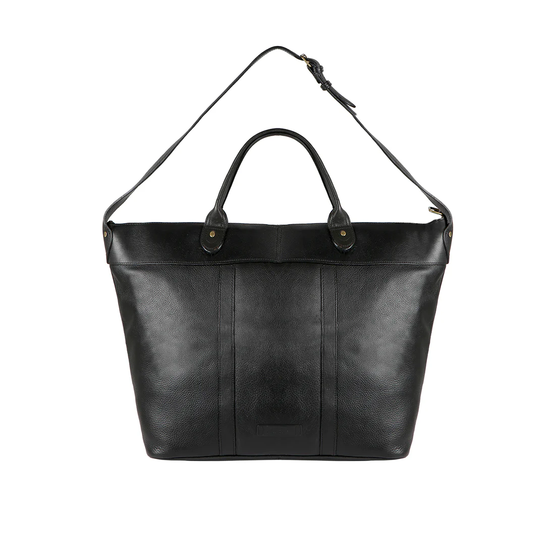 Roberto Black Leather Duffle Bag - Image 4
