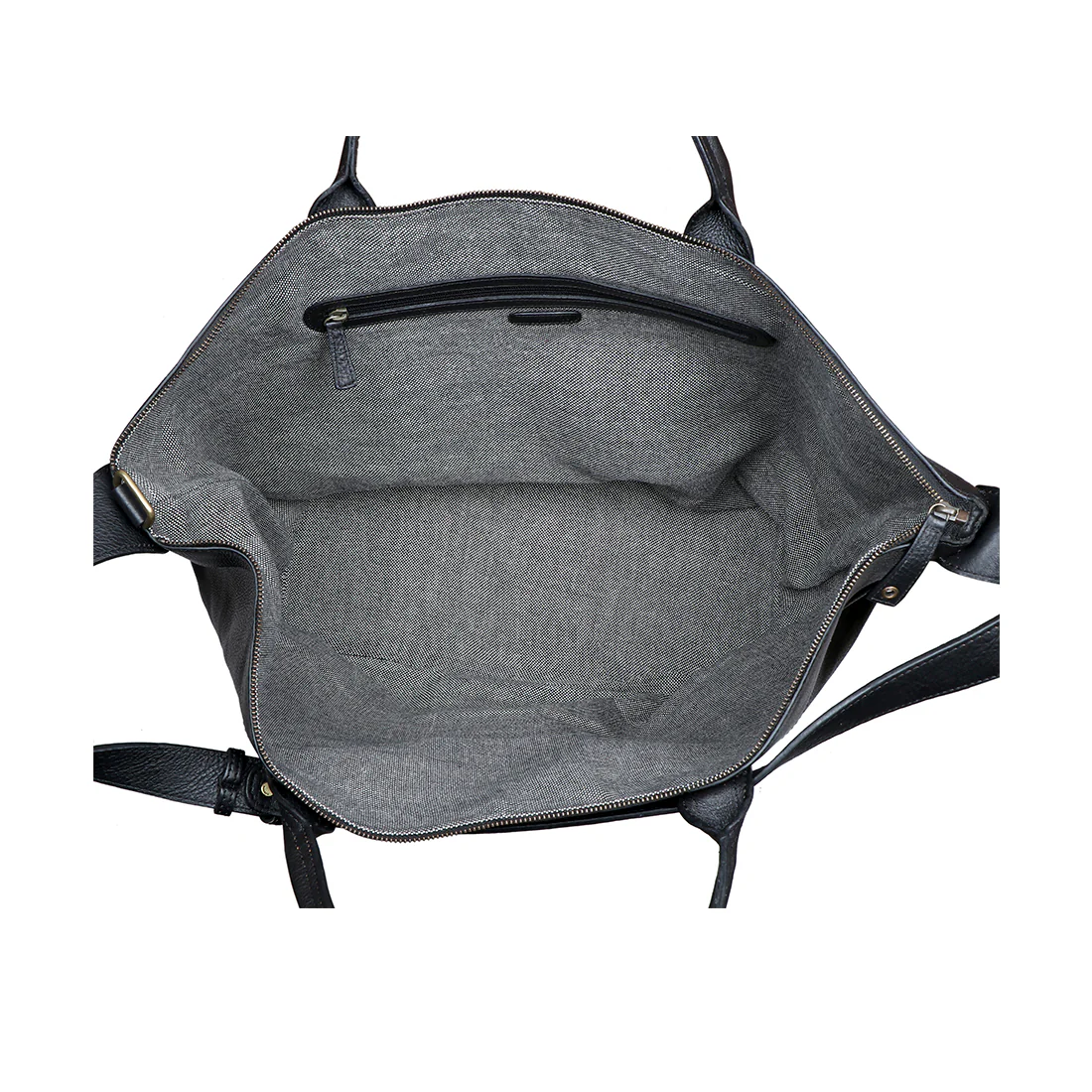 Roberto Black Leather Duffle Bag - Image 5